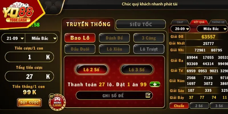 Giới thiệu trò chơi Lô Đề tại cổng game Yo88